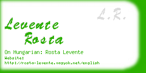 levente rosta business card